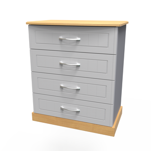 WHI011 4 Drawer Wide Chest