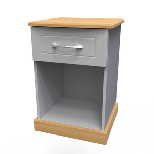 WHI021 1 Drawer/Open Bedside