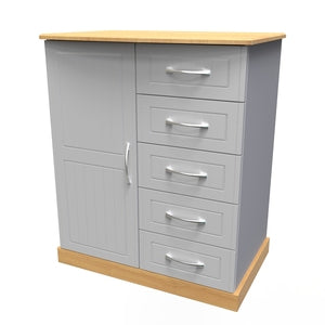 WHI059 Child Robe/1 Door 5 Drawers