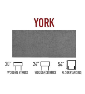 York Strutted Headboard 20"