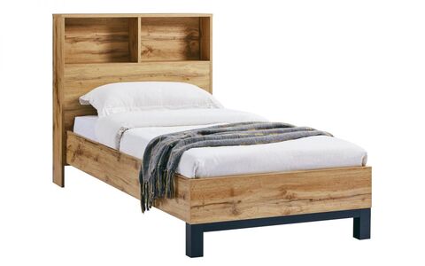 Bali Bookcase Headboard Bed 90Cm