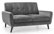 Monza 2 Seater In Dark Grey Velvet