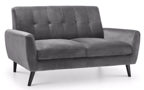 Monza 2 Seater In Dark Grey Velvet