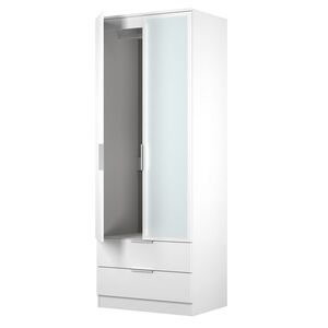 Pisa Tall 2'6 2 Drawer Mirror Robe
