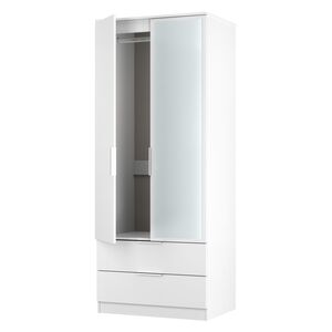 Pisa 2'6 2 Drawer Mirror Robe