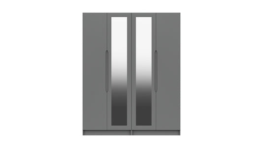 Tall 4 Door Robe With 2 Mirrors