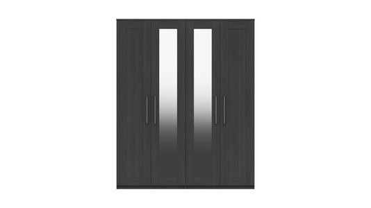 Tall 4 Door Robe With 2 Mirrors